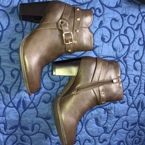 Pair of brown  Top Moda ankle boots.